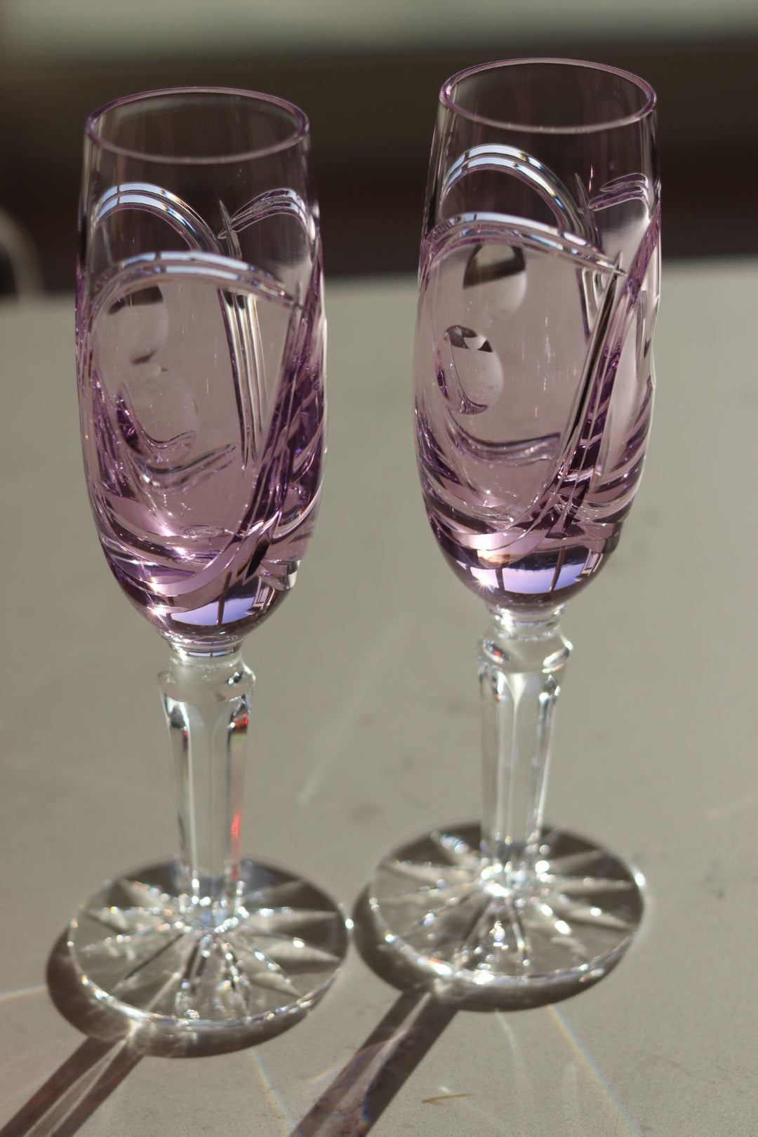 Pink Champagne Flutes (Pair)